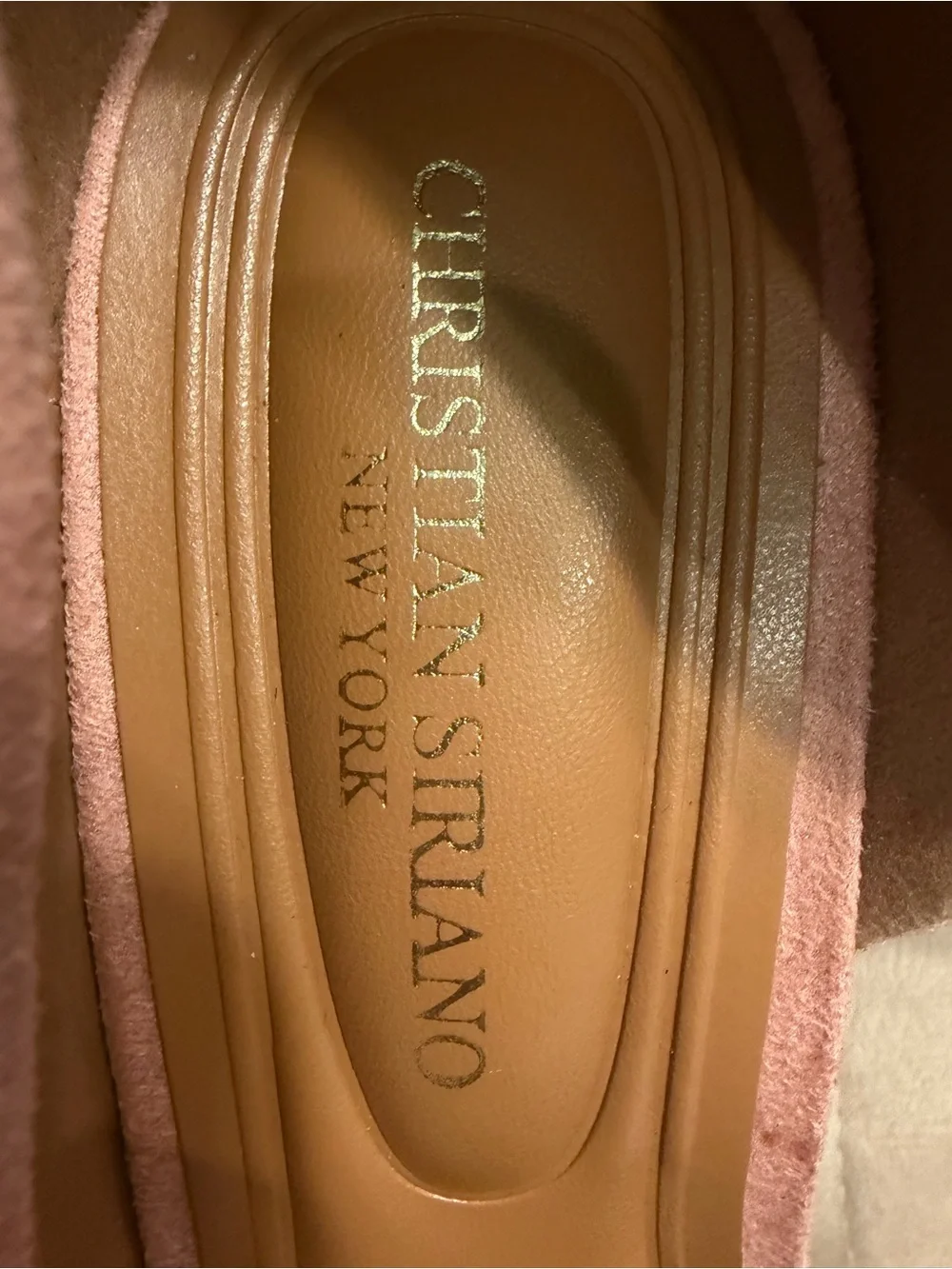 Christian Siriano Dusty Pink Suede Pointed-Toe Pumps 9